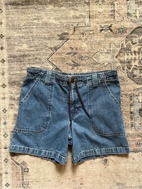 True vintage 90s Y2K LEI denim shorts size 3 drawstring Gilmore girls